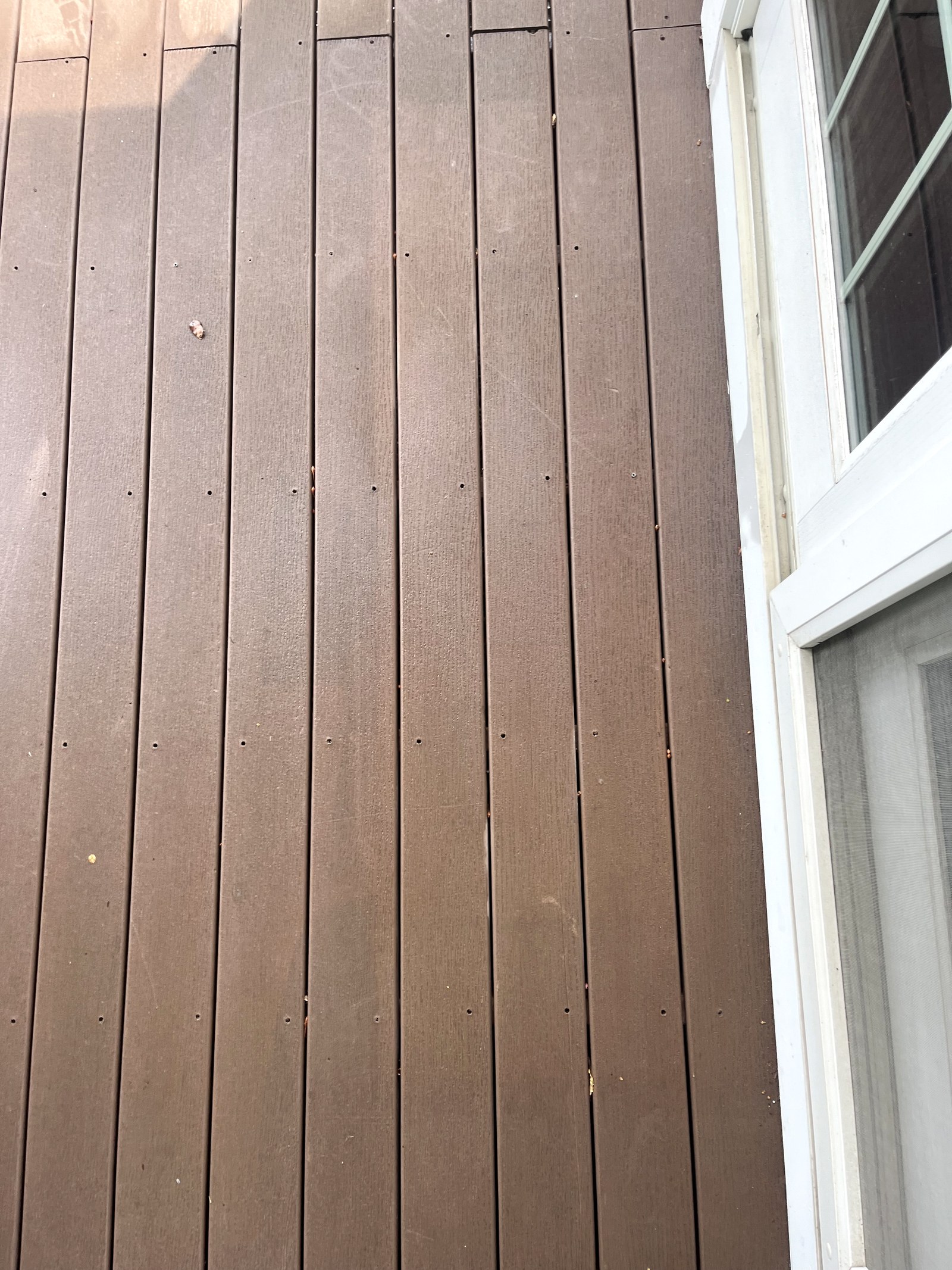 Cleaned composite deck